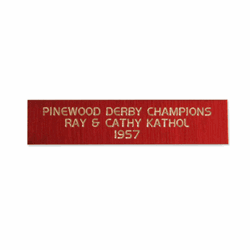 Pinewood Derby® S&W Trophy Customizable Base Engraving