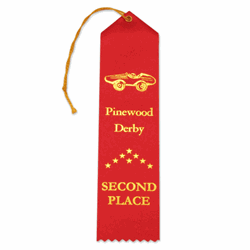 Second Place Pinewood Derby® Ribbon